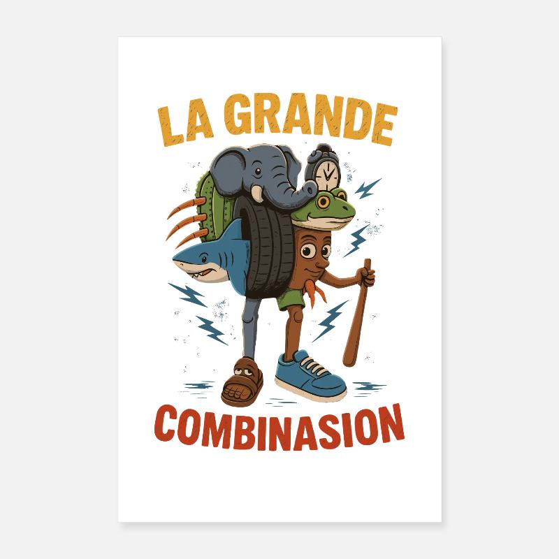 Combinasion La Grande Combinaison Italienne Brainrot Poster 40 x 60 cm