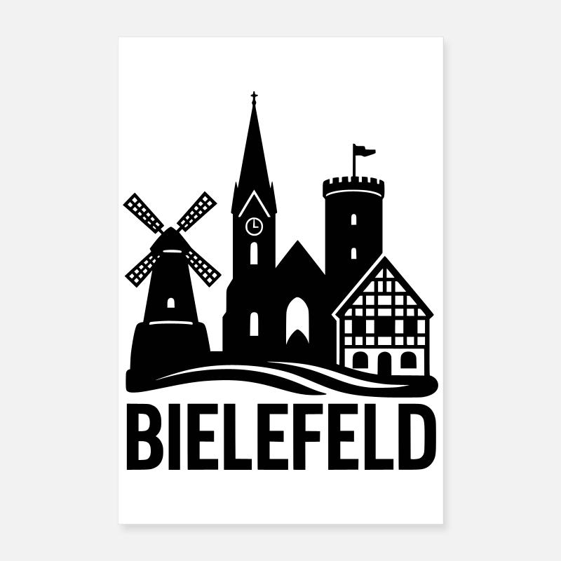 Bielefeld Silhouette Poster 40 x 60 cm