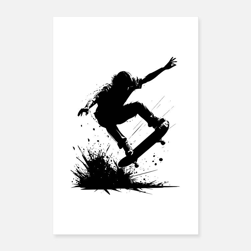 Skateboard Trick Design Skateboarding Poster 40 x 60 cm