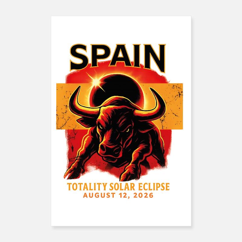 Total Solar Eclipse 2026 Totality August 12 Poster 16" x 24" (40x60 cm)