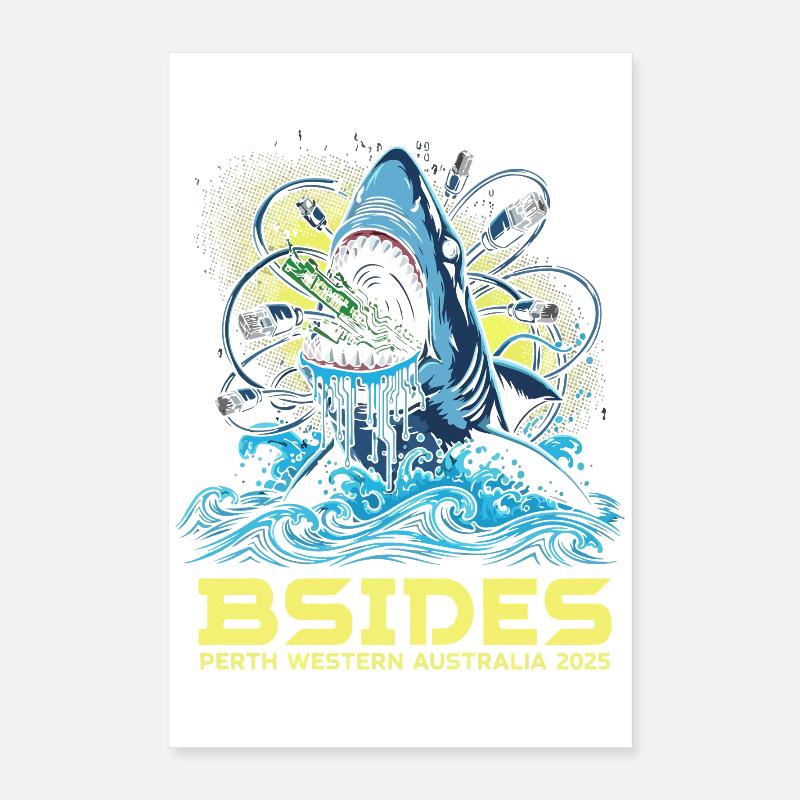 Shark Beat BSIDES Perth 2025 Poster 40x60 cm