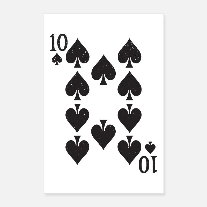 Carte Dix Piques Poster 40 x 60 cm