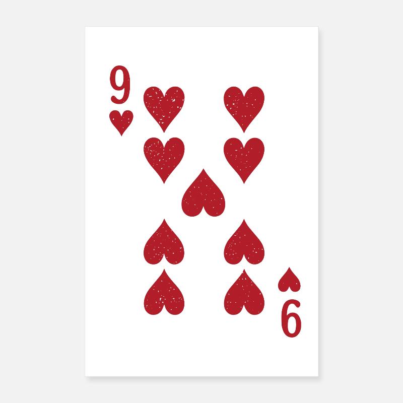 Nine Hearts Card Poster 16" x 24" (40x60 cm)