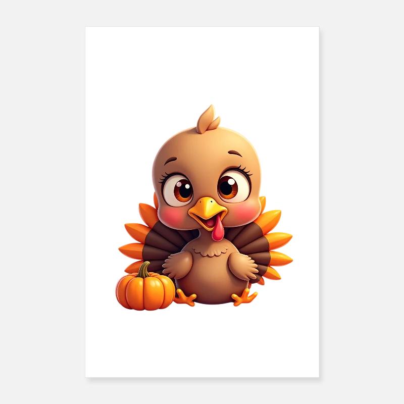 Bébé dinde de Thanksgiving Poster 40 x 60 cm