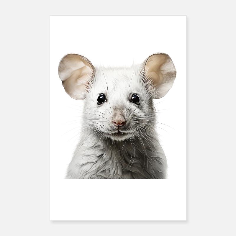 Souris mignonne - Portrait d’animal mignon Poster 40 x 60 cm