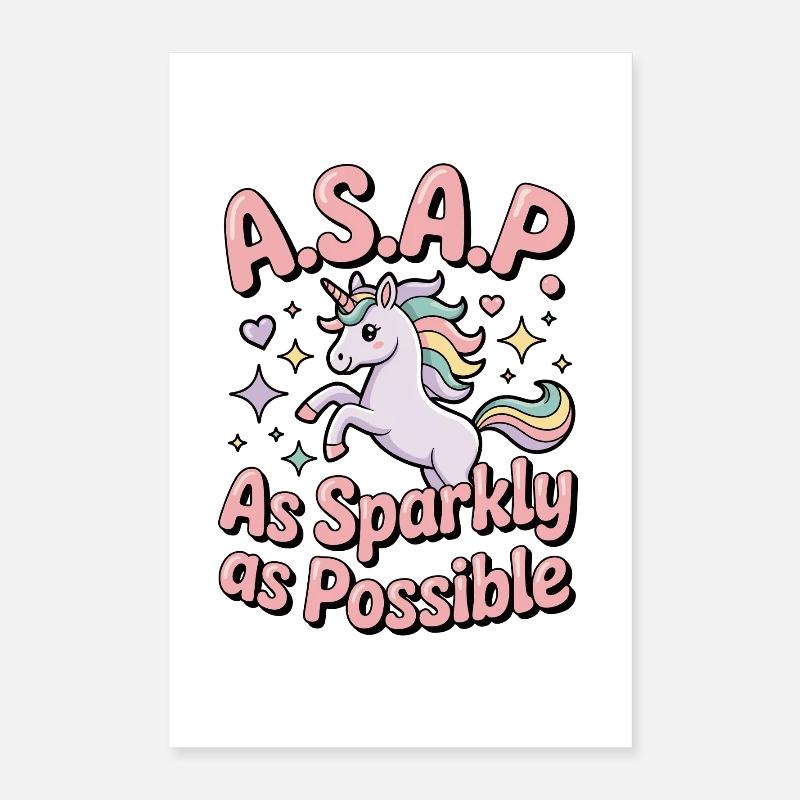 Licorne ASAP Brillant Poster 40 x 60 cm