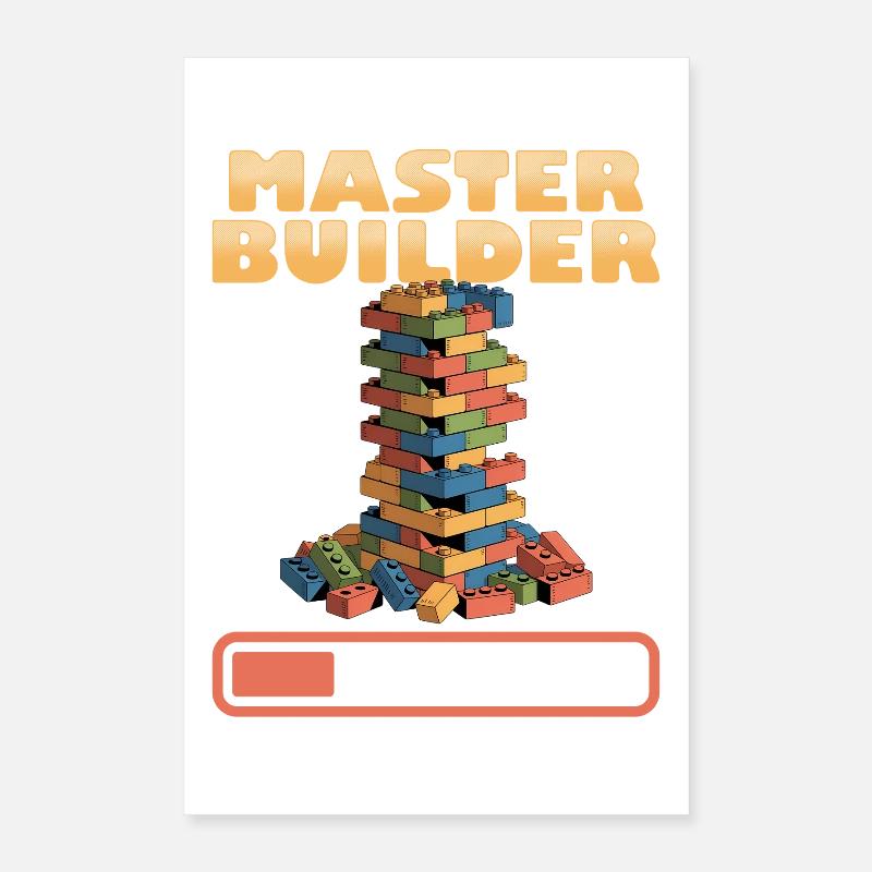 Blocs de construction Enfants Brick Builder Poster 40 x 60 cm