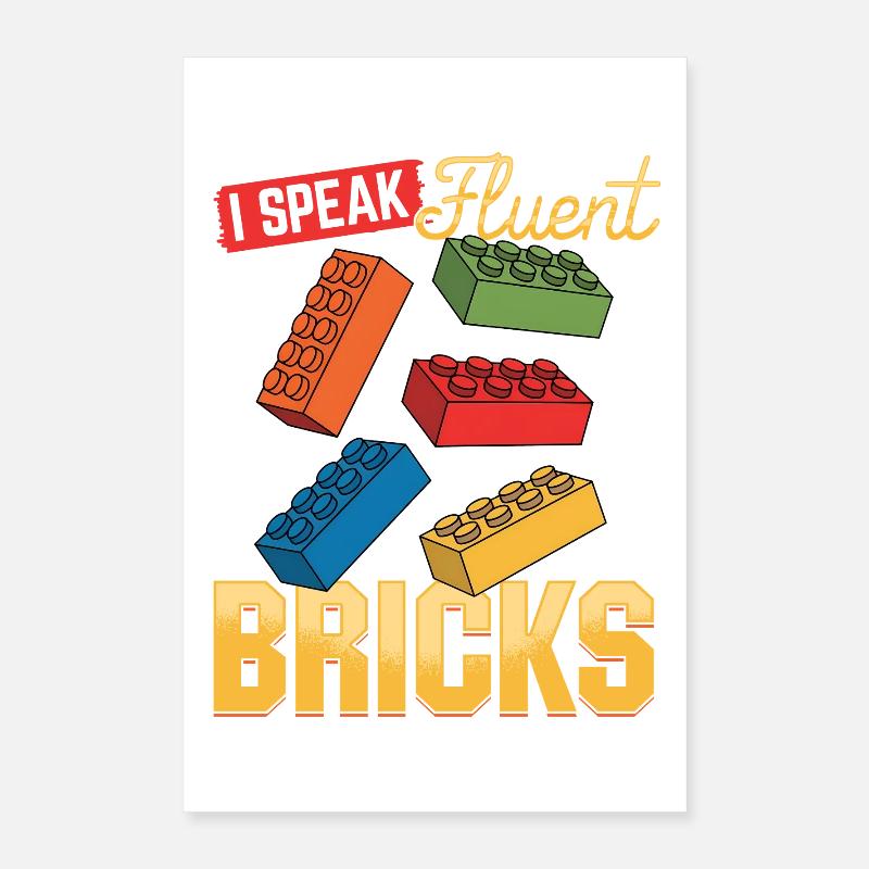 Blocs de construction Enfants Brick Builder Poster 40 x 60 cm