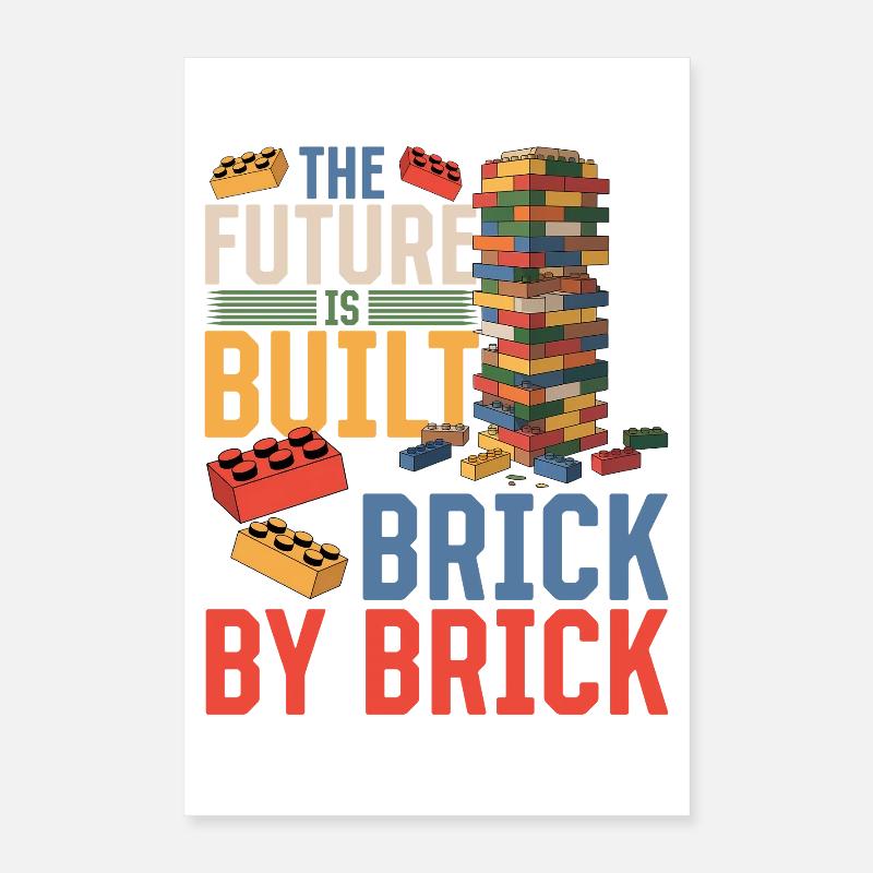 Building Blocks Kids Brick Builder Poster 16" x 24" (40x60 cm)