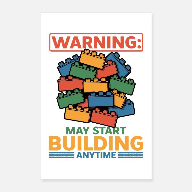 Blocs de construction Enfants Brick Builder Poster 40 x 60 cm