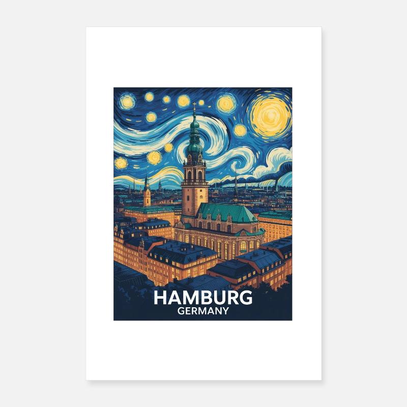 Hambourg Poster 40 x 60 cm