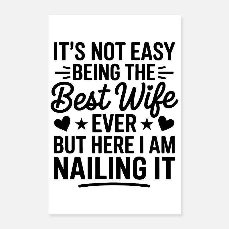 Ehefrau Spruch Ehefrauen Lustiges Ehefrau Geschenk Poster 40x60 cm