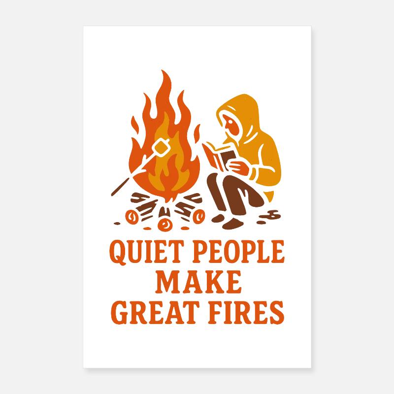 Solo Camping Introverted Camper Quiet Poster 16" x 24" (40x60 cm)
