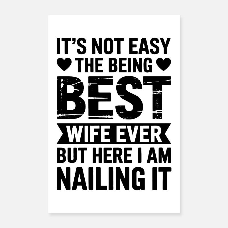Ehefrau Spruch Ehefrauen Lustiges Ehefrau Geschenk Poster 40x60 cm