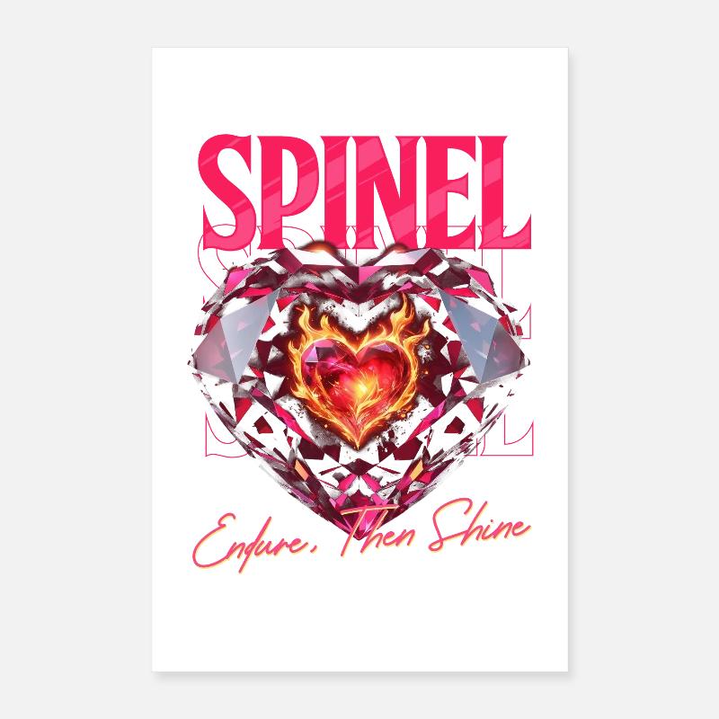 Pierre de naissance Spinelle d’août Poster 40 x 60 cm