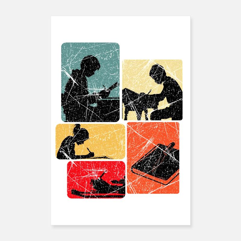 Écrivain Auteur Écrivain Écriture Cadeau Poster 40 x 60 cm