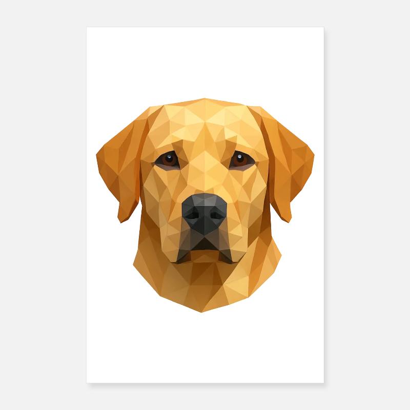 Polygon Labrador Retriever Geschenk Poster 40x60 cm