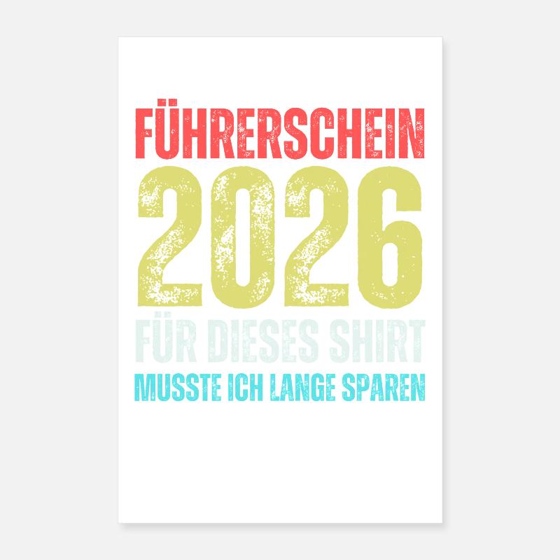 Permis de conduire 2026 Poster 40 x 60 cm