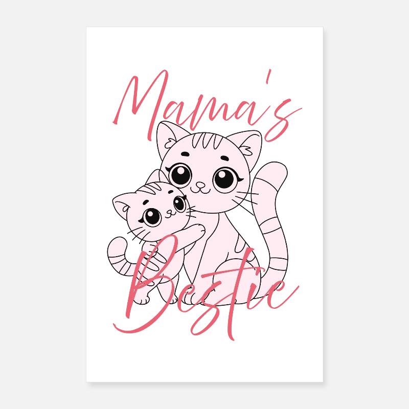 Maman et Chatons Bestie Poster 40 x 60 cm