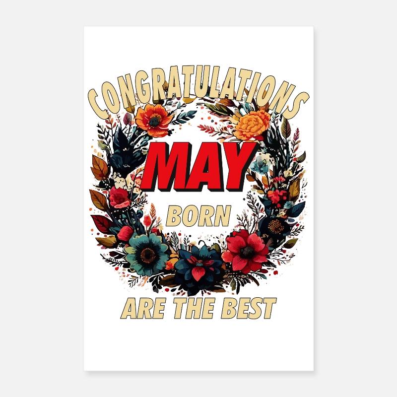 FÉLICITATIONS MAY Poster 40 x 60 cm