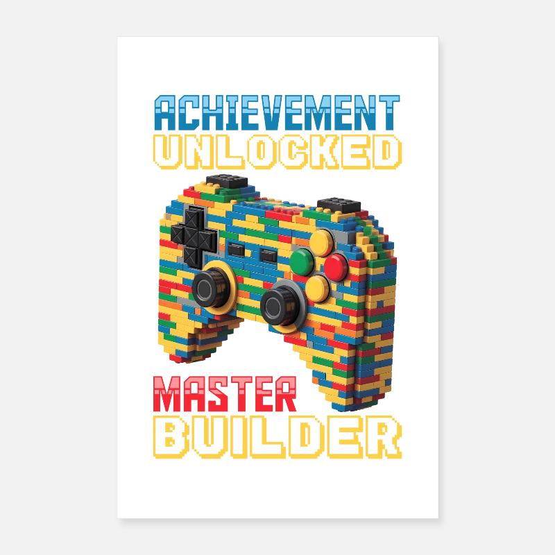 Blocs de construction Gamer Gaming Brick Builder Poster 40 x 60 cm