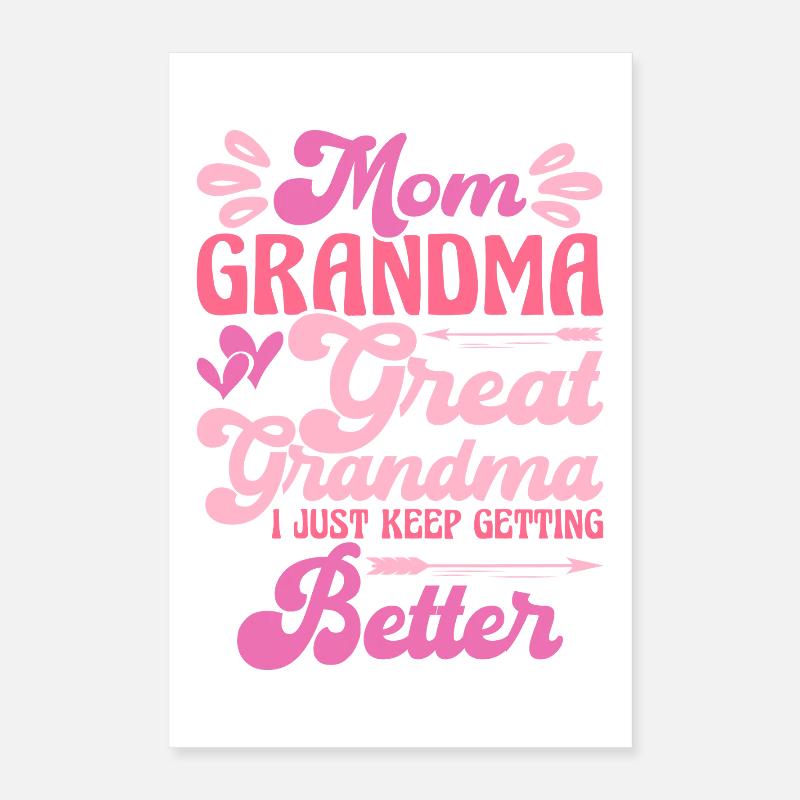 Oma Mama Geschenk Weihnachtsgeschenke Großmutter  Poster 40x60 cm