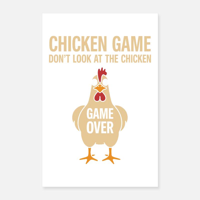 Game Theory Chickens Game Poster 16" x 24" (40x60 cm)