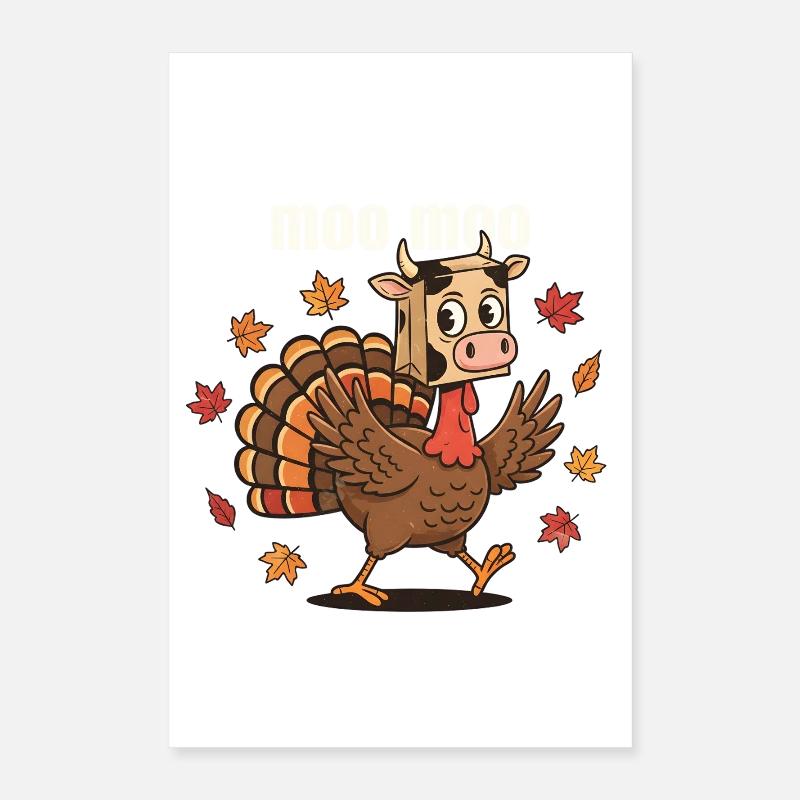 Moo Moo Mashup de dinde Poster 40 x 60 cm
