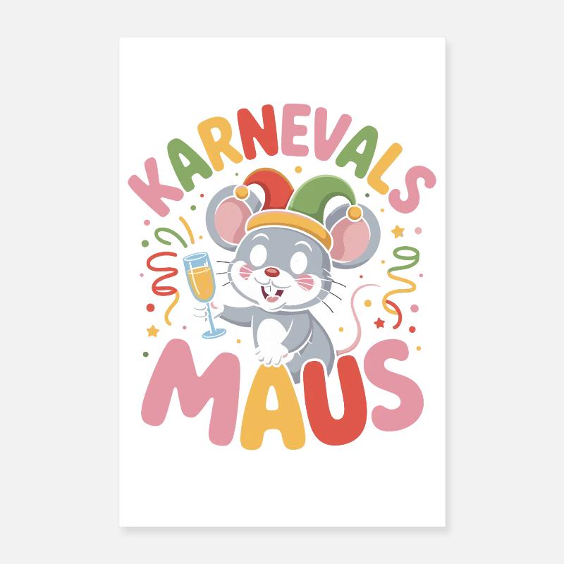 Karnevalsmaus Karneval Köln Kölner Karnevals Maus Poster 40x60 cm