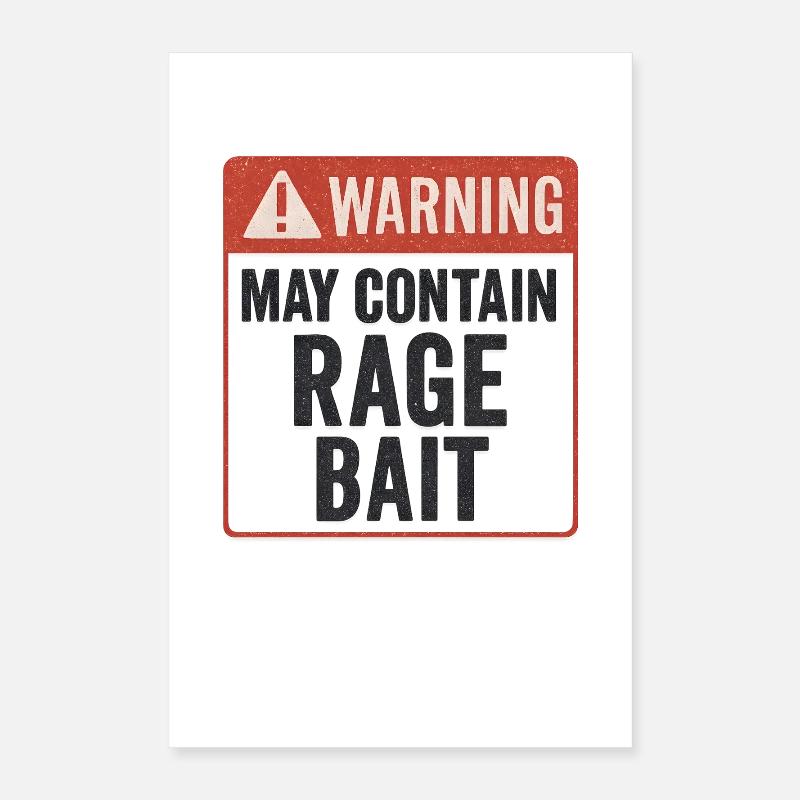 Avertissement d’appât de rage, drôle de dicton Poster 40 x 60 cm