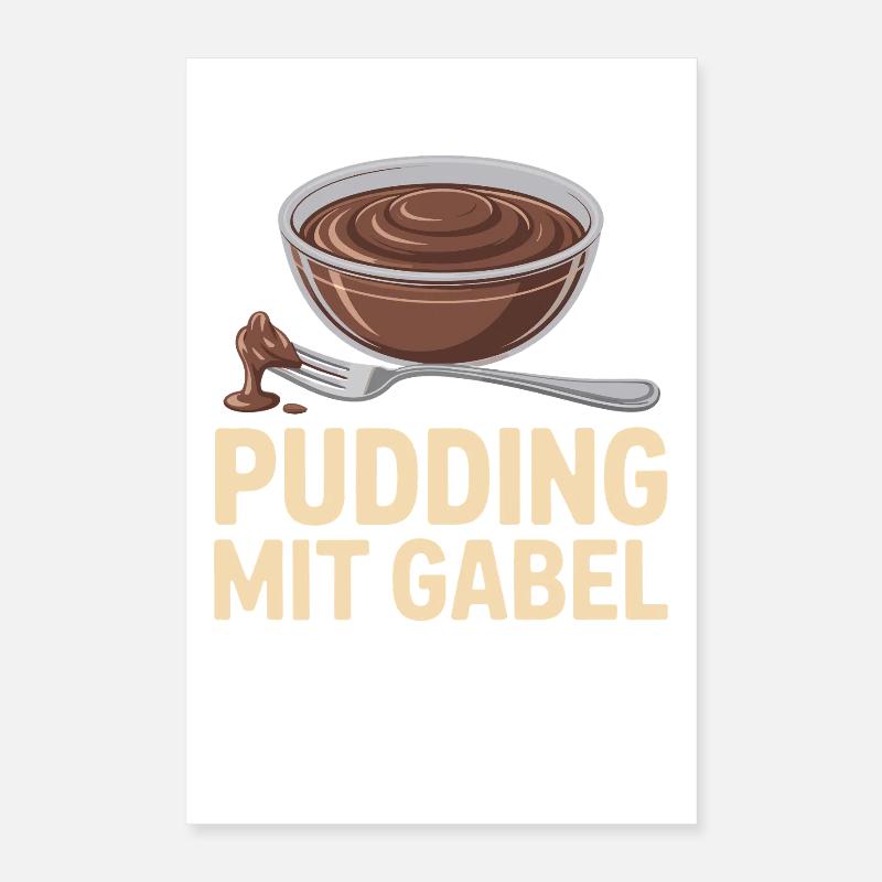 Pudding à la fourchette Poster 40 x 60 cm