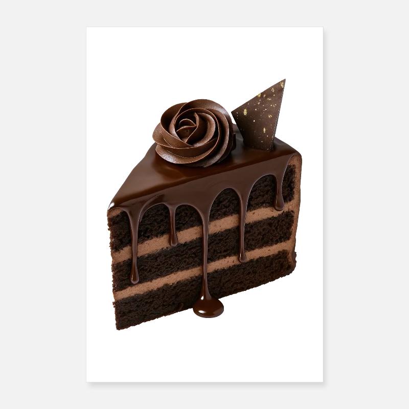 Gâteau au chocolat Poster 40 x 60 cm