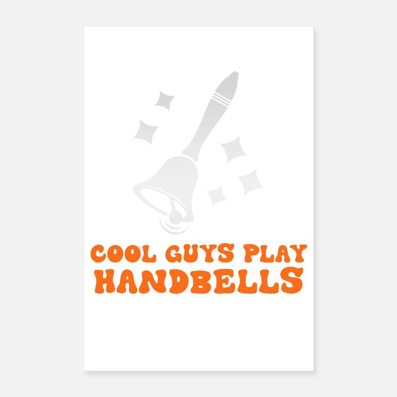 Les gars cool jouent des cloches Poster 40 x 60 cm