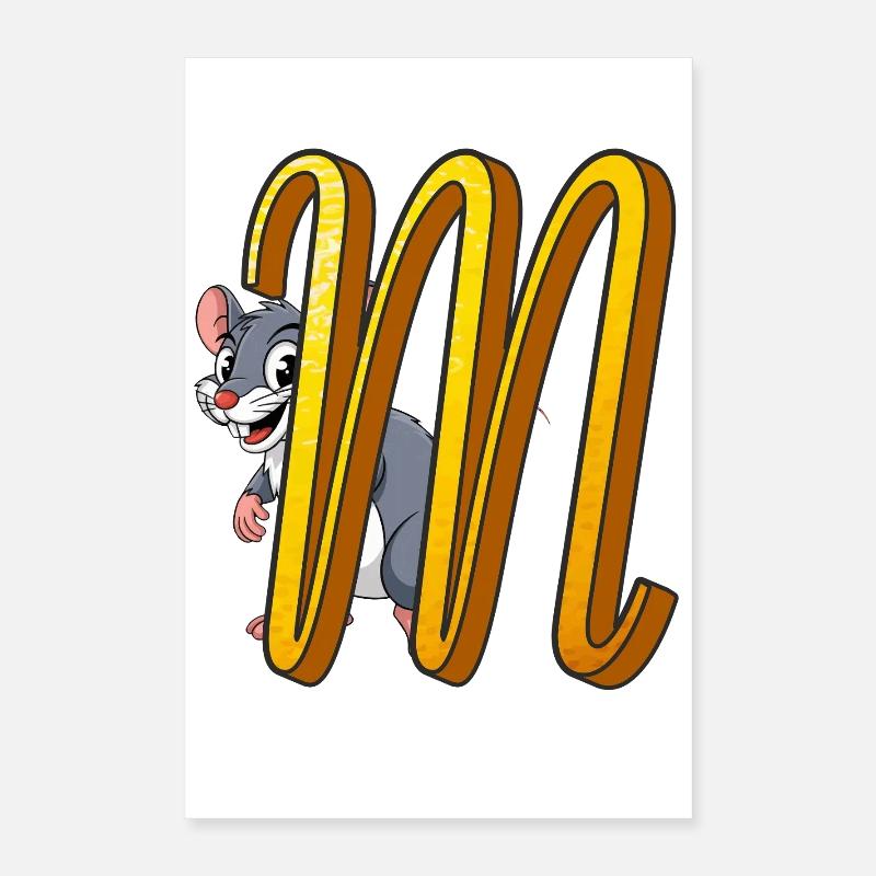 BUCHSTABE M Poster 40x60 cm