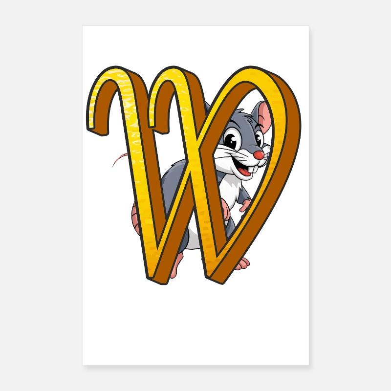 Letter W Poster 16" x 24" (40x60 cm)