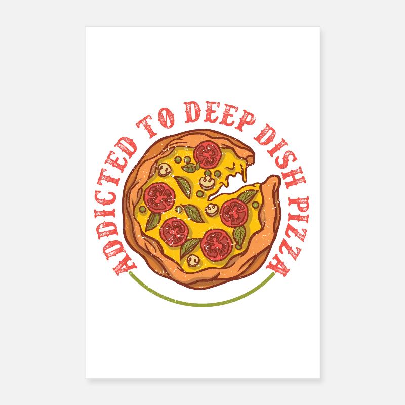 Deep Dish Pizza Chicargo Poster 16" x 24" (40x60 cm)