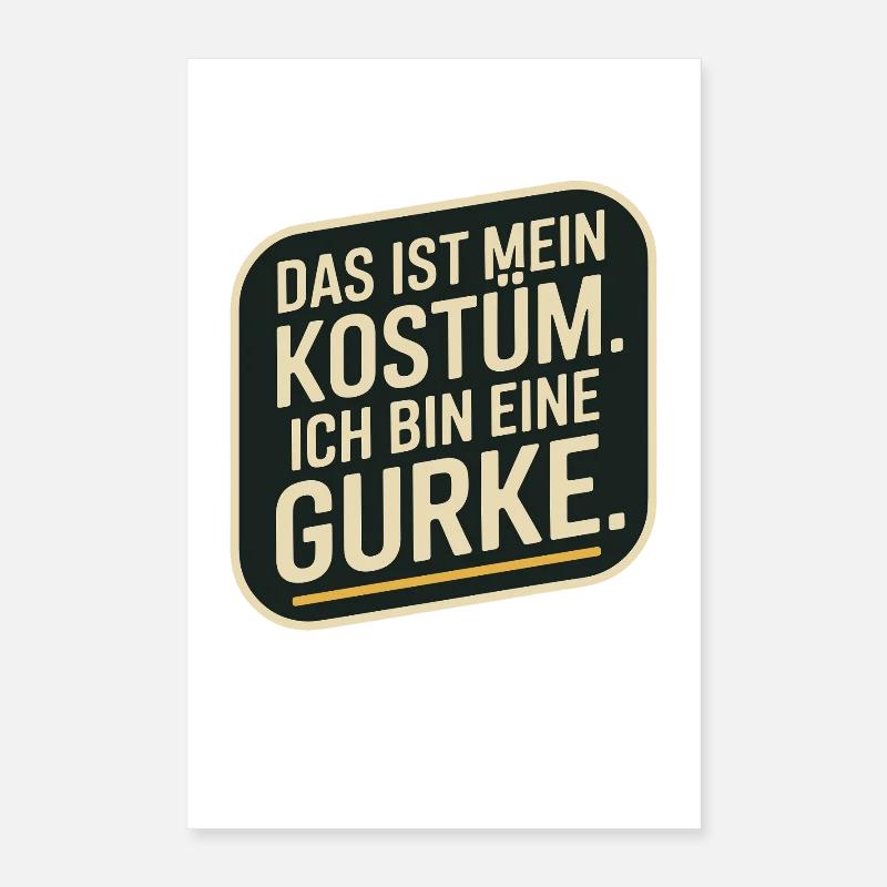 Concombre C’est mon concombre Costume Carnaval Carnaval Poster 40 x 60 cm