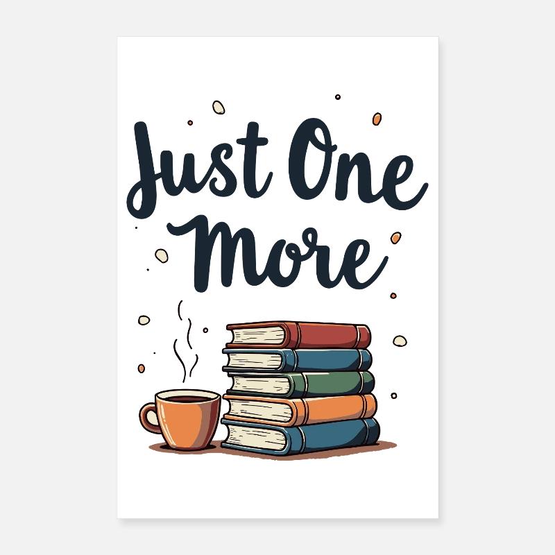 Juste un livre de lecture de plus Café Poster 40 x 60 cm