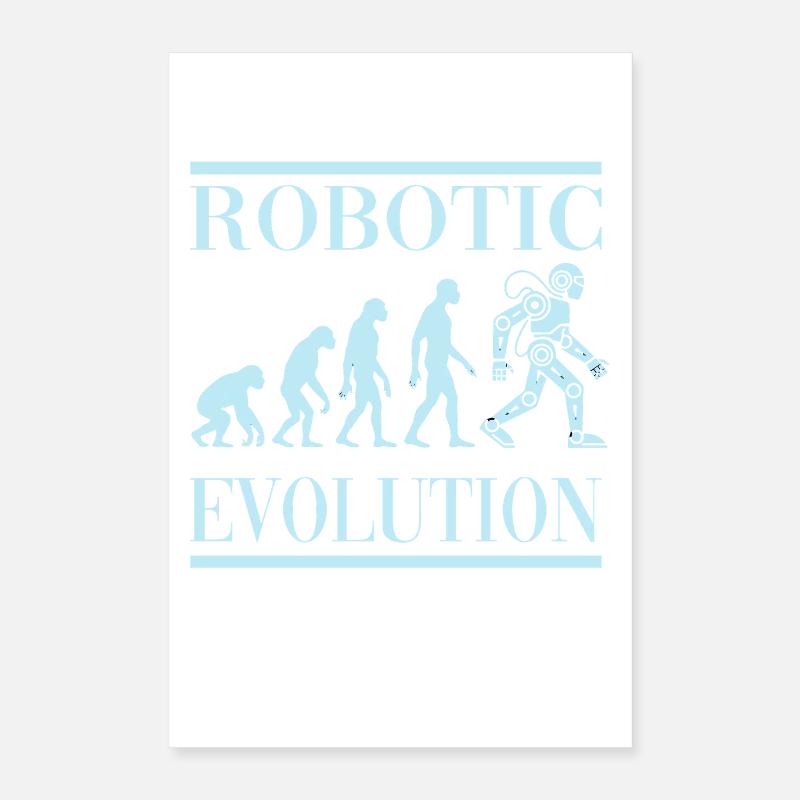 Robot Évolution Progrès Avenir Humain Poster 40 x 60 cm