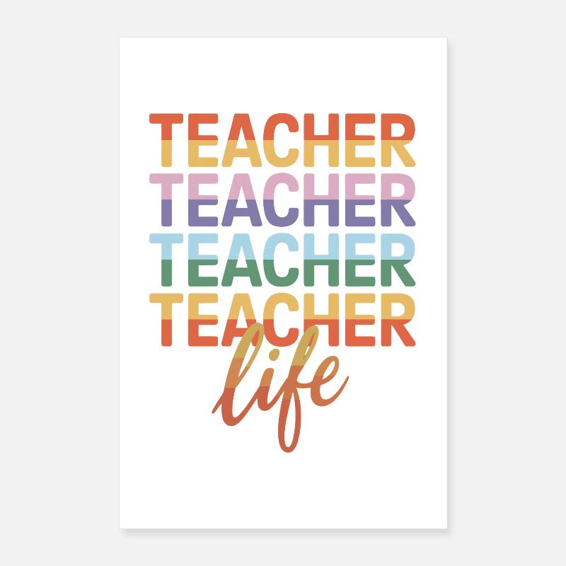 Enseignant Enseignant Enseignant Vie enseignante Lehrer Poster 40 x 60 cm
