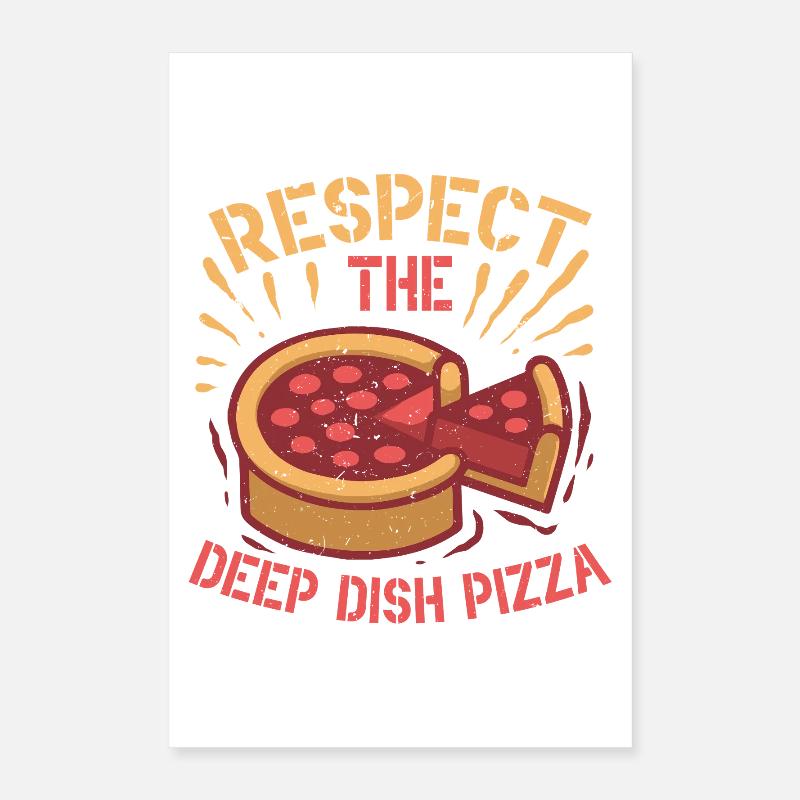 Plat profond Pizza Chicargo Poster 40 x 60 cm