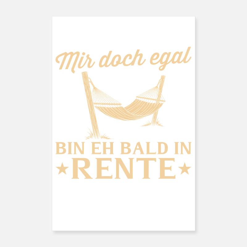 Hamac de retraite - Bientôt à la retraite Poster 40 x 60 cm