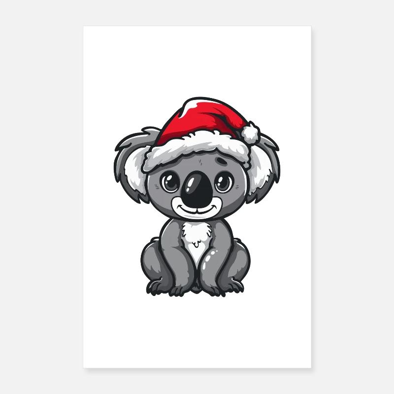Koala Christmas Poster 16" x 24" (40x60 cm)