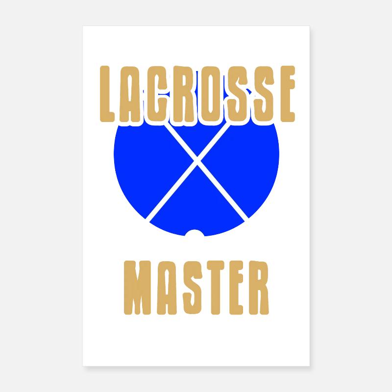 Lacrosse Master Crossed Sticks Pro Level Pride Poster 40x60 cm