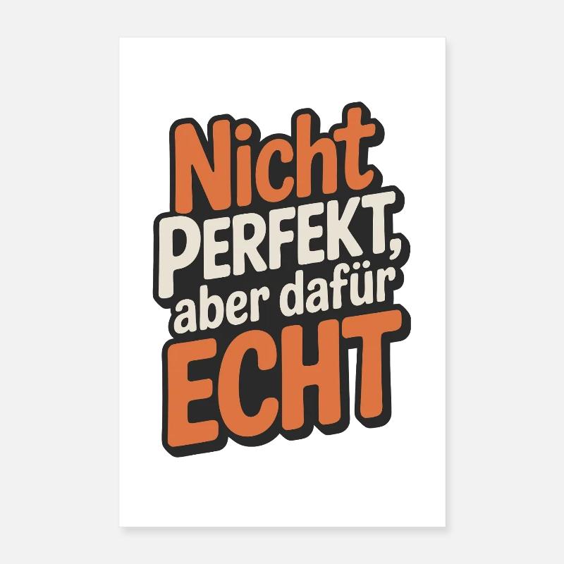 Des graphiques typographiques pas parfaits mais réels Poster 40 x 60 cm