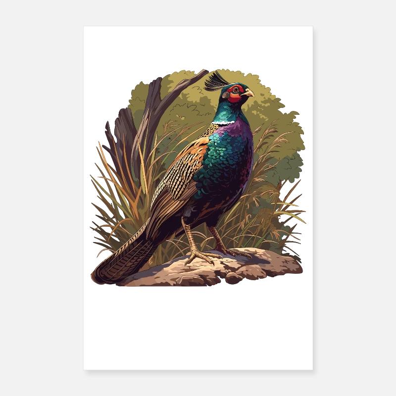 Pheasants Pheasant Poster 16" x 24" (40x60 cm)