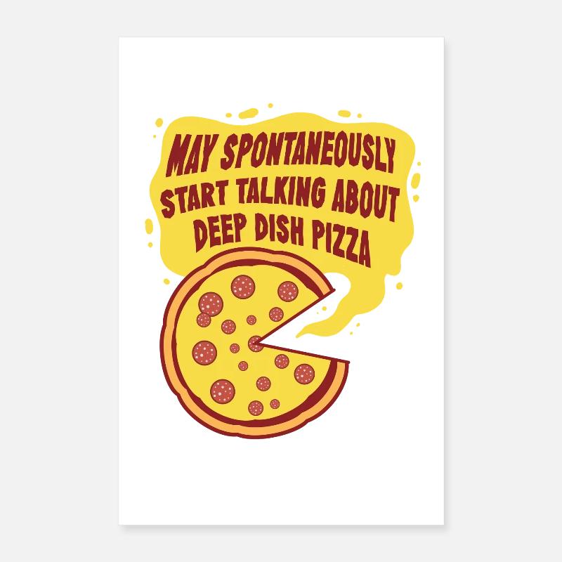 Plat profond Pizza Chicargo Poster 40 x 60 cm