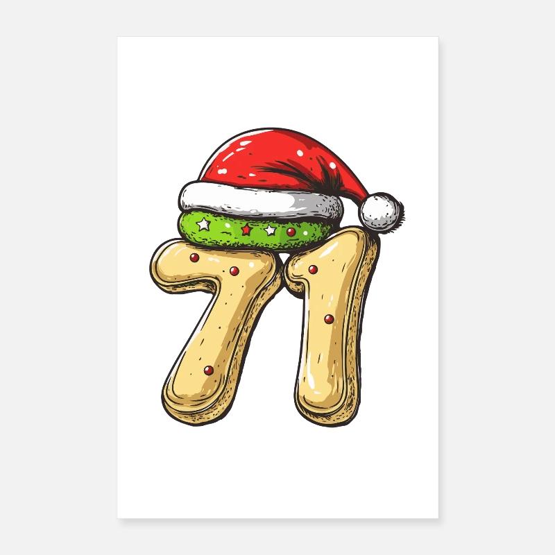 71 Numéro Biscuit Noël Poster 40 x 60 cm