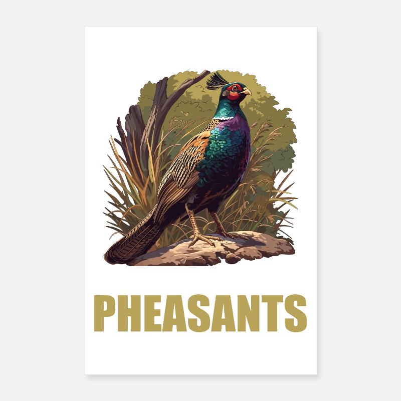 Pheasants Pheasant Poster 16" x 24" (40x60 cm)