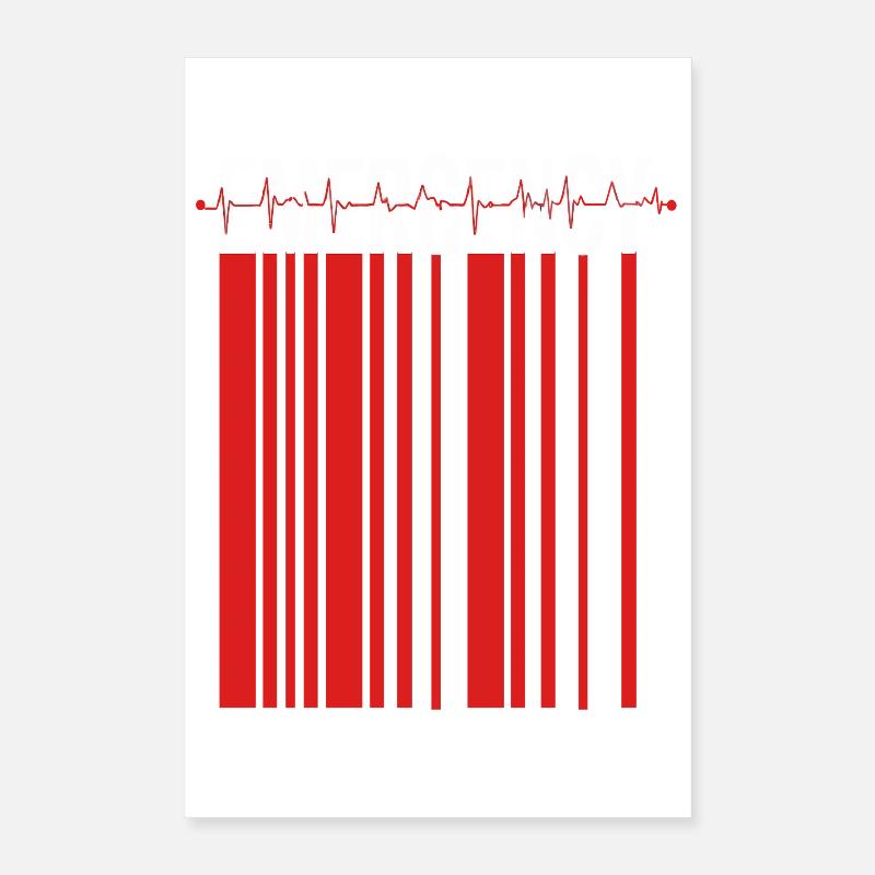 Rayure d’urgence contrastée Poster 40 x 60 cm